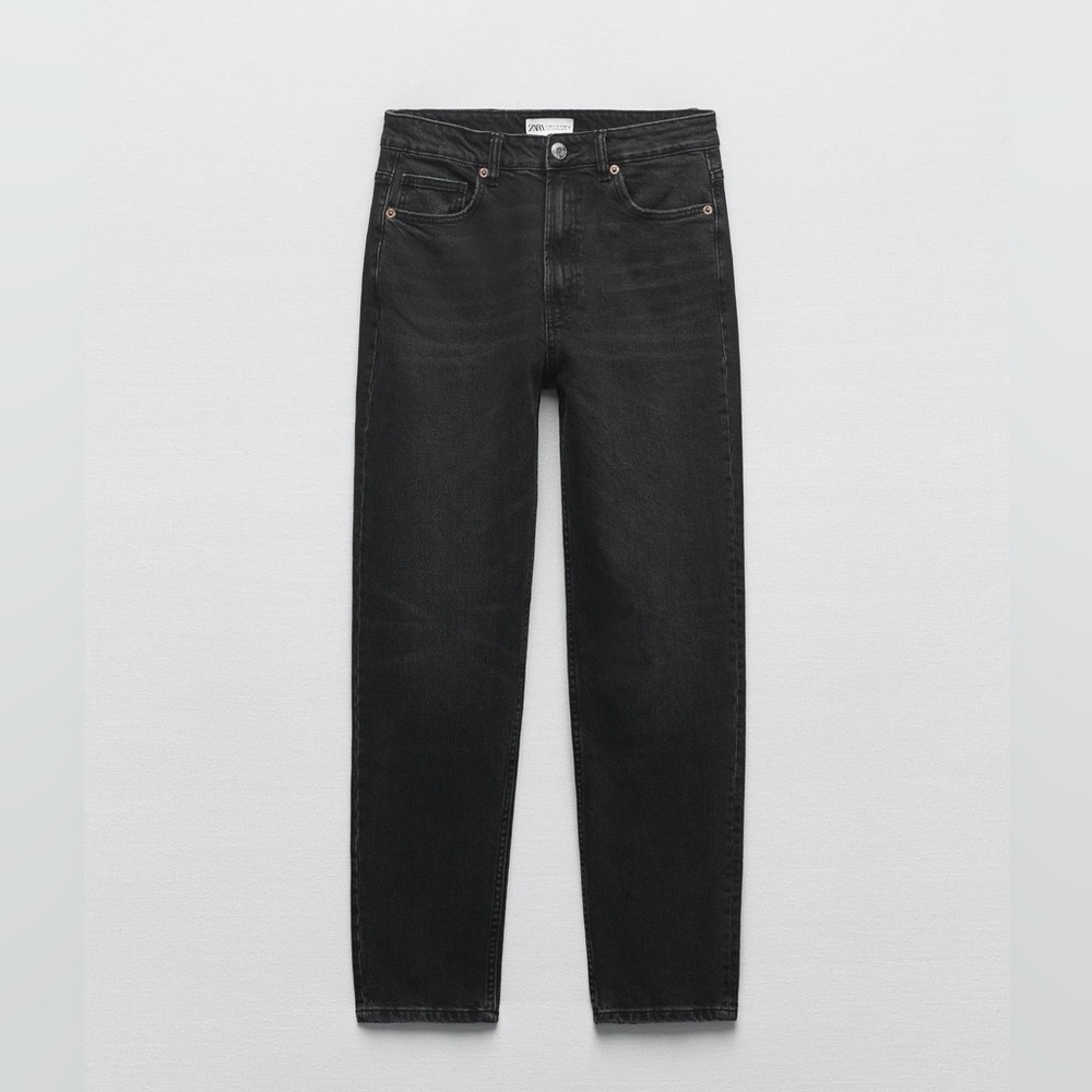 ZARA TRF stretch The Mom fit high rise jean - 12